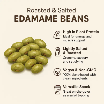 Roasted Salted Edamame Beans | High Protein Vegan Snack | Healthy | Gluten Free