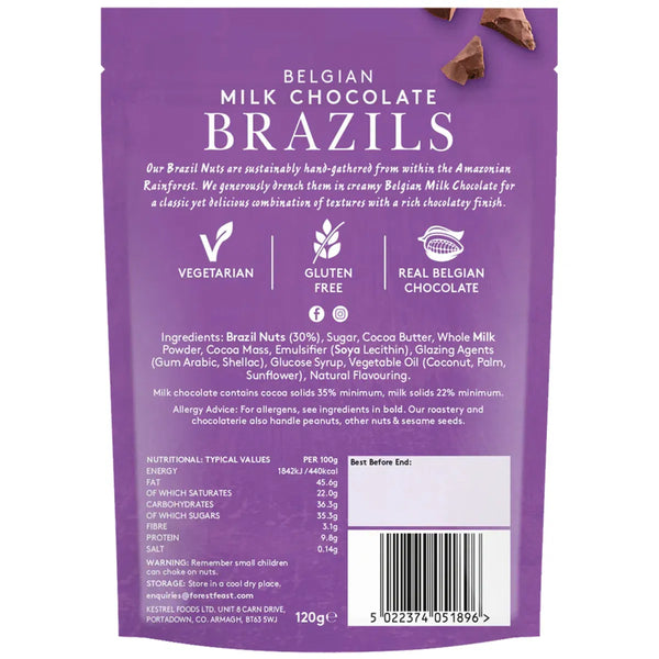 FOREST FEAST - BELGIAN MILK CHOCOLATE BRAZIL NUTS