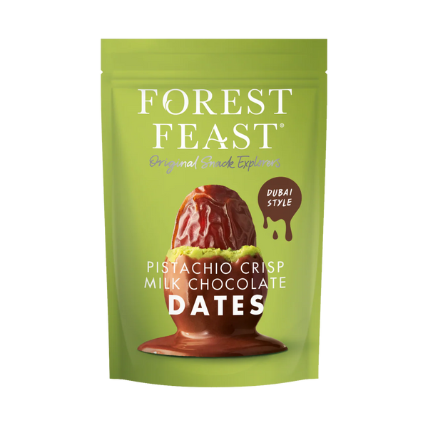 Forest Feast Pistachio Crisp Milk Chocolate Dates