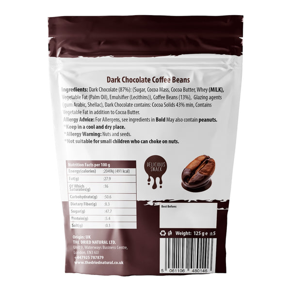 Dark Chocolate Coated Coffee Beans – A Perfect Crunchy Treat for Coffee Lovers