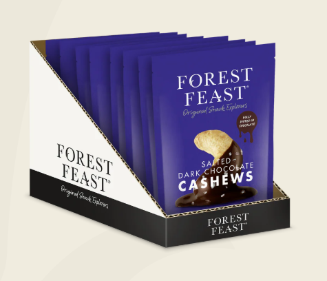 Forest Feast Salted Dark Chocolate Cashews 120g