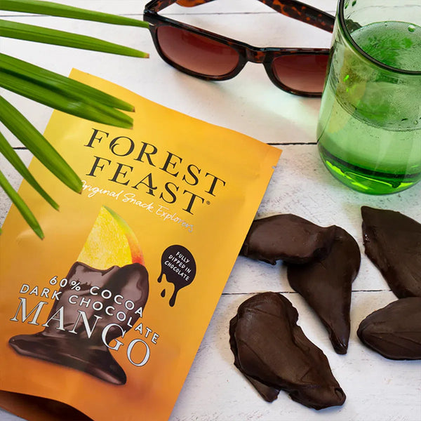 FOREST FEAST - BELGIAN DARK CHOCOLATE MANGO STRIPS