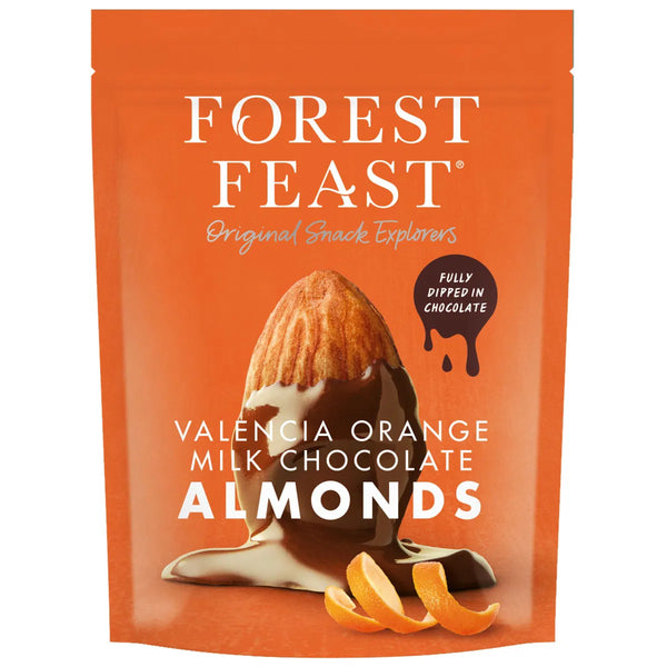 FOREST FEAST - VALENCIA ORANGE MILK CHOCOLATE ALMONDS