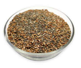 Mixed Chia Seeds and Flaxseeds Brown