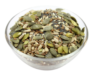 Omega Seeds Mix – Flax (Brown & Gold), Sunflower, Pumpkin, Poppy & Chia | Fibre & Protein Rich | Vegan | Natural Superfood for Breakfast, Baking & Smoothies