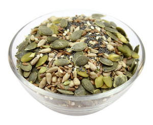 Omega Seeds Mix – Flax (Brown & Gold), Sunflower, Pumpkin, Poppy & Chia | Fibre & Protein Rich | Vegan | Natural Superfood for Breakfast, Baking & Smoothies